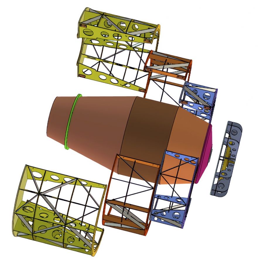 封頭胎膜、前錐胎膜、中節胎膜、后錐胎膜